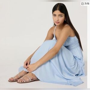 NWT The Drop silver Oslo one band flat Sandals size 7.5